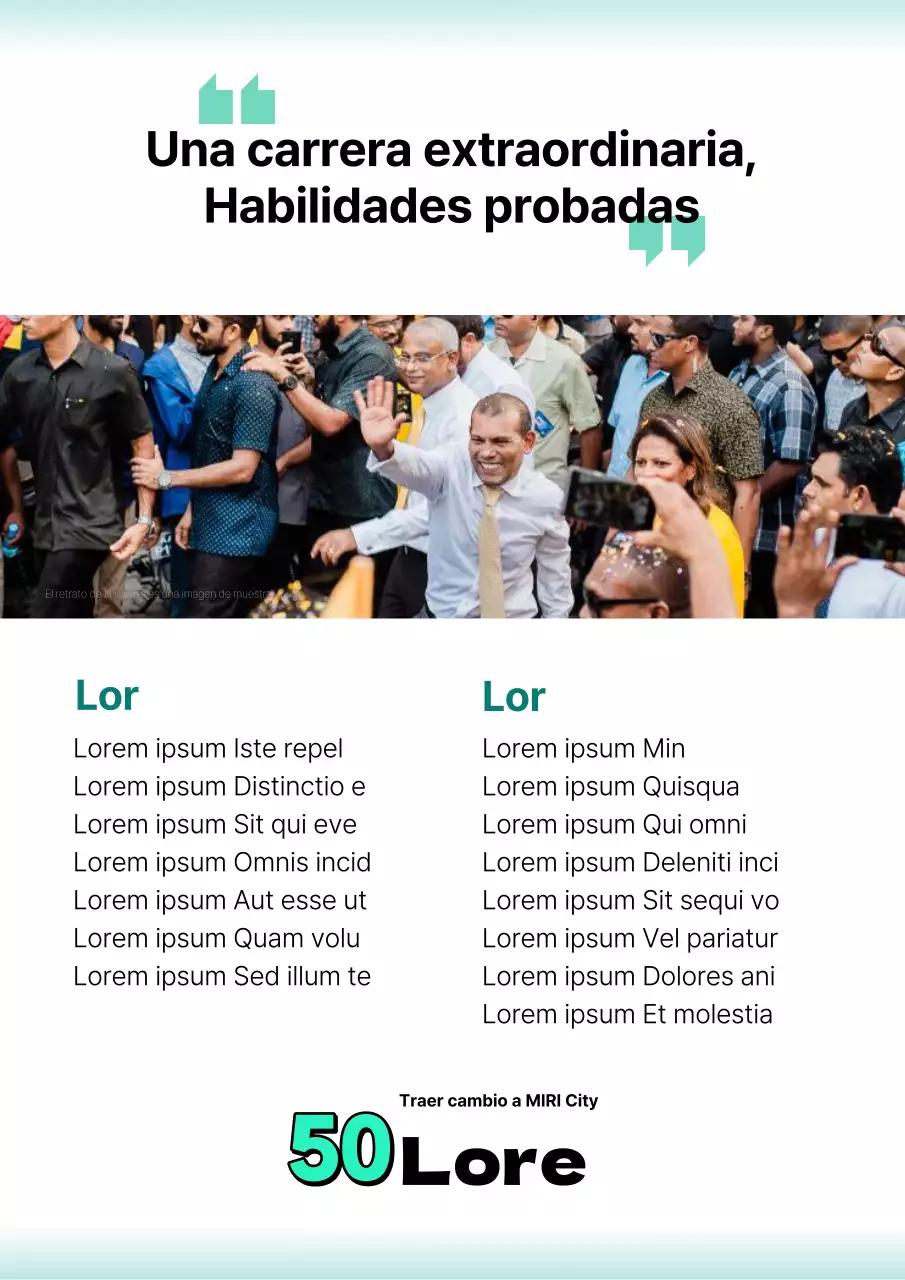 Promover las elecciones con acentos blancos y verdes