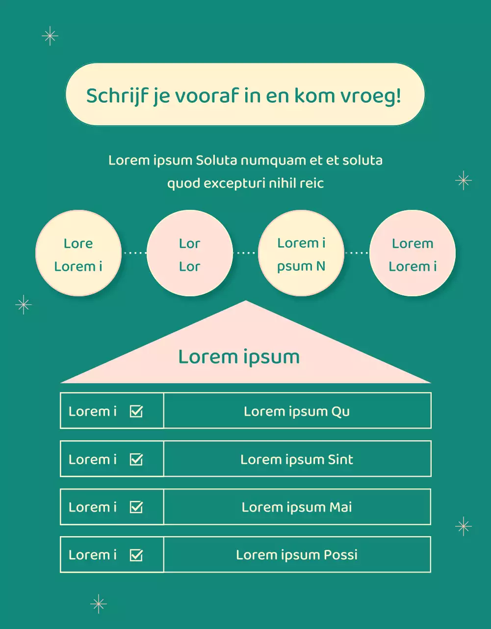 Een leuke roze en groene carrièrebeurs voor jongeren promoten