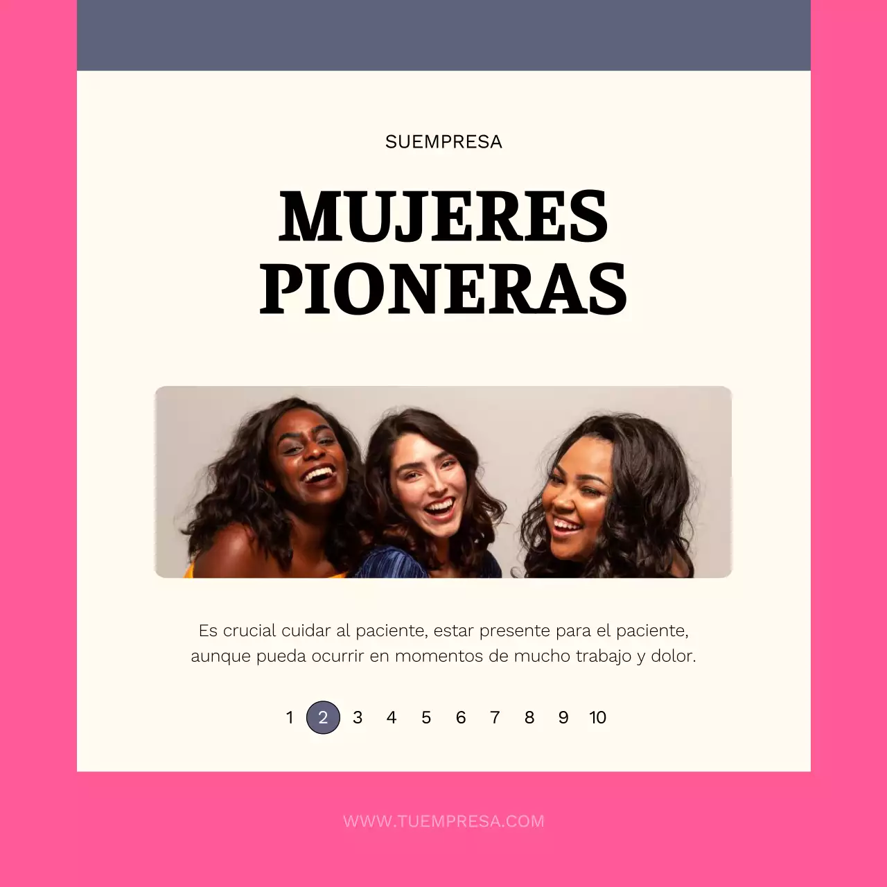 Púrpura y rosa Consejos mínimos para el Día de la Mujer Publicidad