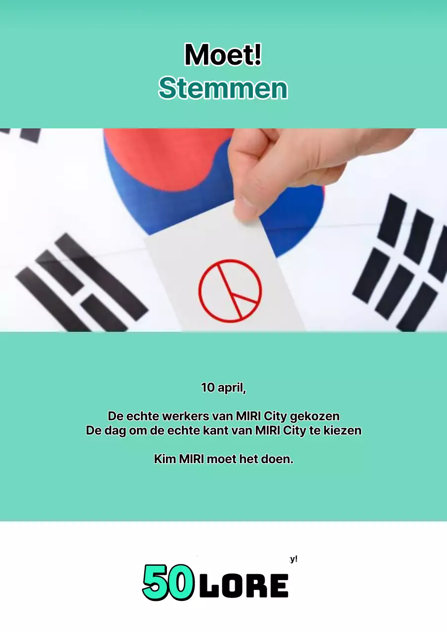 Promoot verkiezingen met witte en groene accenten