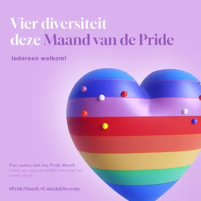 Lila en Regenboog Klassieke Viering Maand van de Pride Campagne