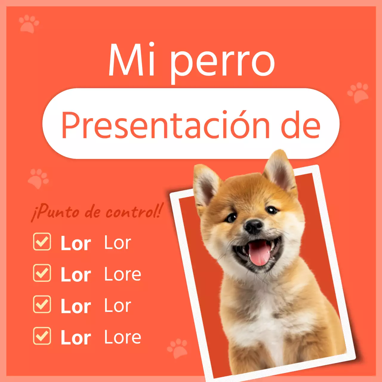 Presentación de nuestro perrito naranja