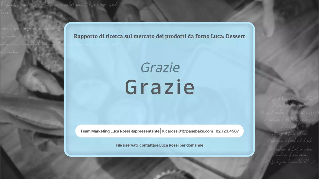 Semplice rapporto di ricerca sul mercato alimentare in nero, bianco e azzurro