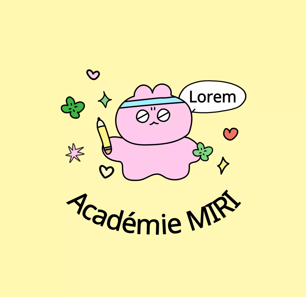 Articles de bachotage mignons avec des personnages et des éléments colorés