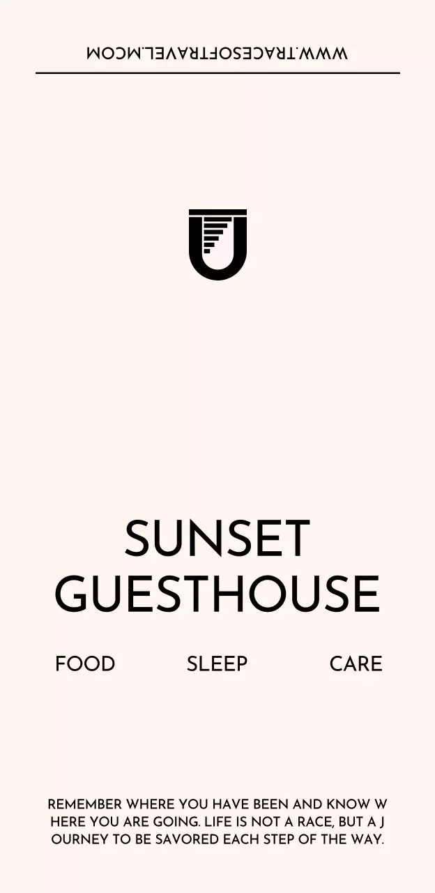 A calm hotel concept with a typography-only design