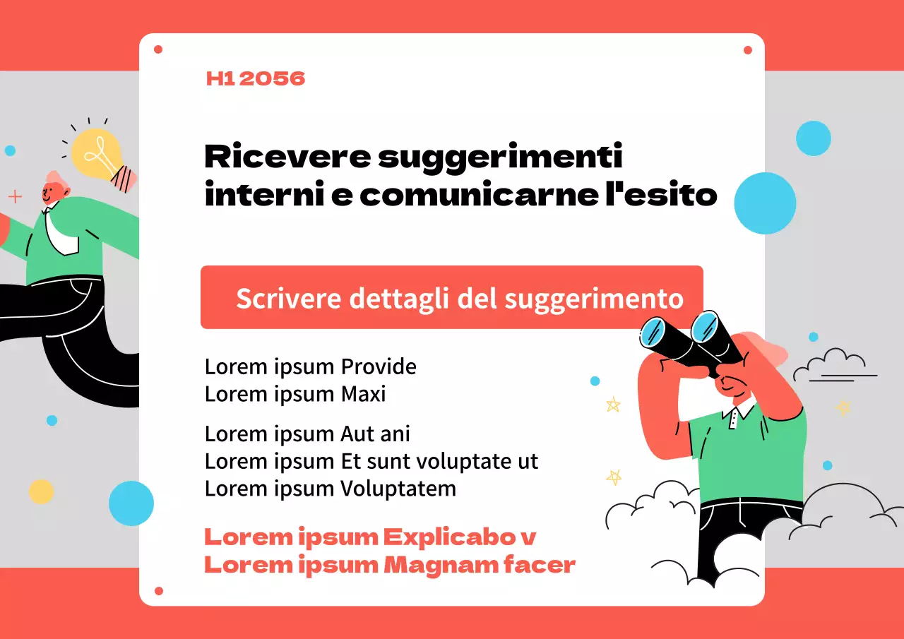 Guida all'esito della cassetta dei suggerimenti interna arancione