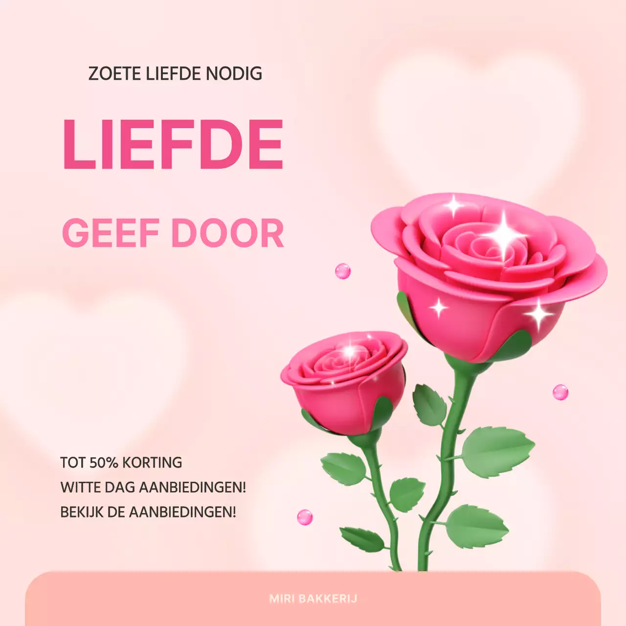 Promoot een leuke White Day-verkoop in roze en beige