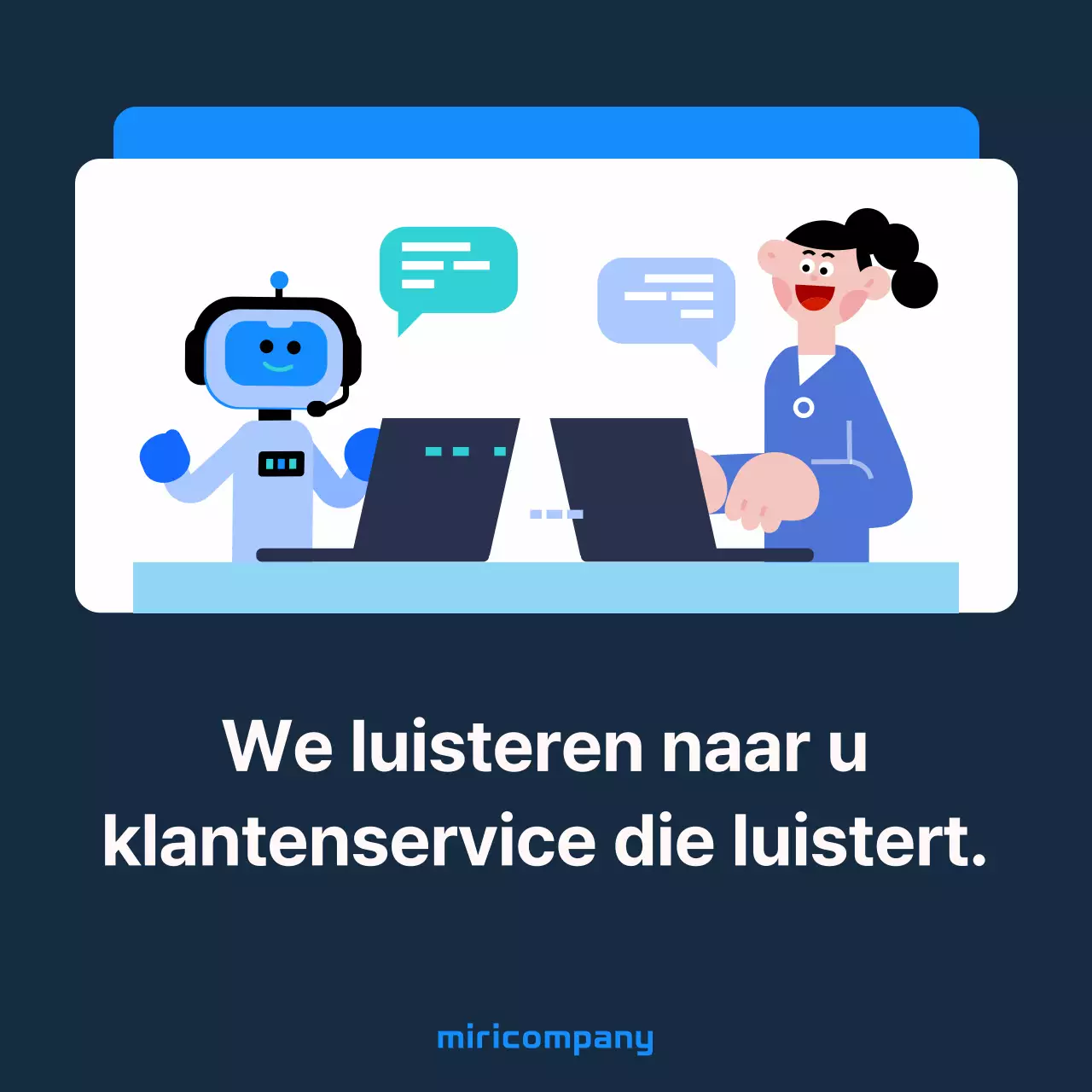 Een handleiding voor het gebruik van een eenvoudige, marineblauwe helpdesk