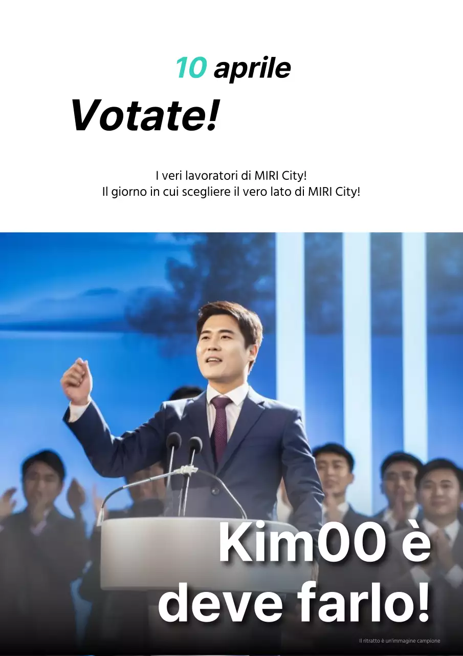 Promuovere opuscoli elettorali in bianco e verde