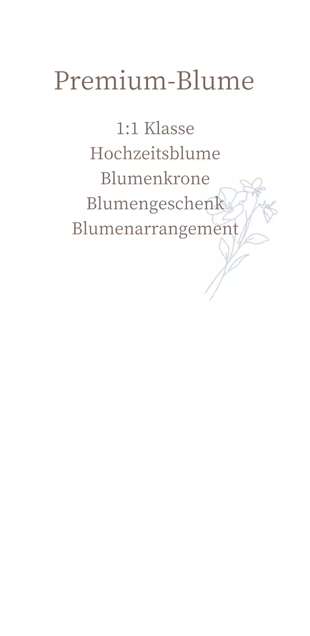 Vintage-inspirierte Blumenklasse mit beigem Rand und kursiver Serifenschrift