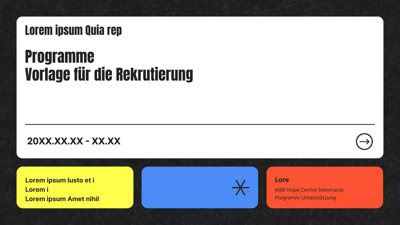 Schwarzer und regenbogenfarbener Pop-Art-Teilnehmer Bewerbungsanschreiben