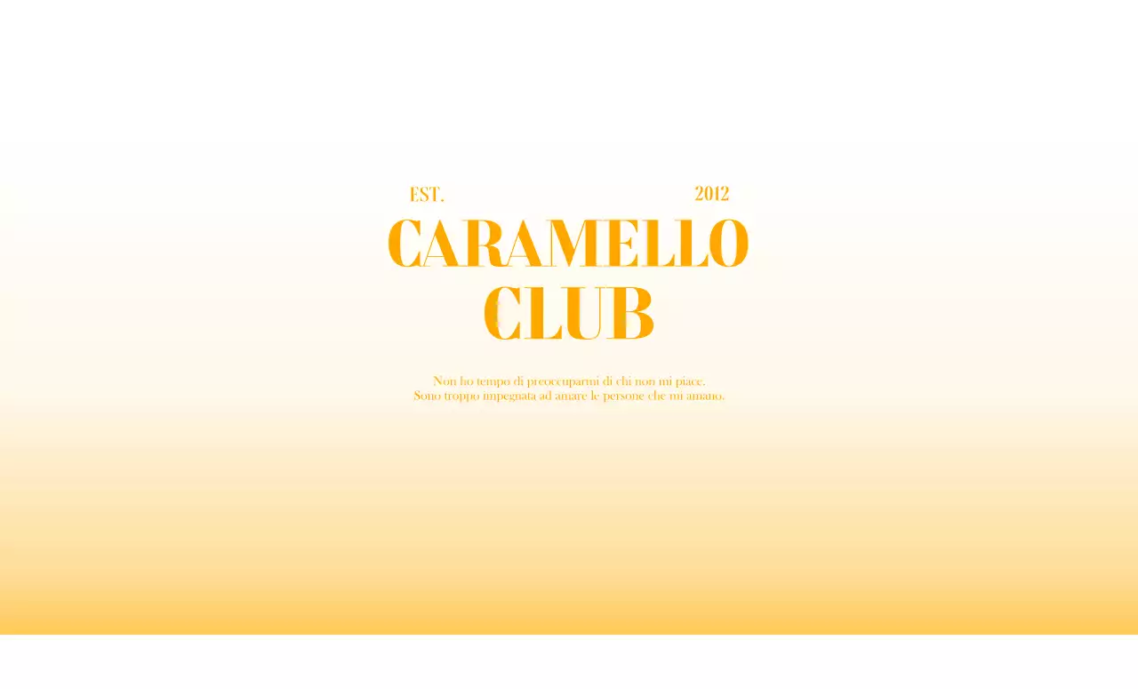 Un design di grande impatto con sfumature e posizionamento tipografico di buon gusto