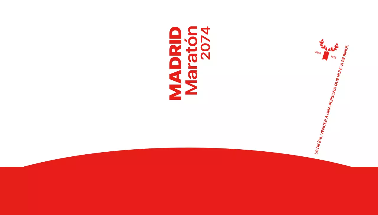 Diseño maratoniano con letras nítidas y colores vivos