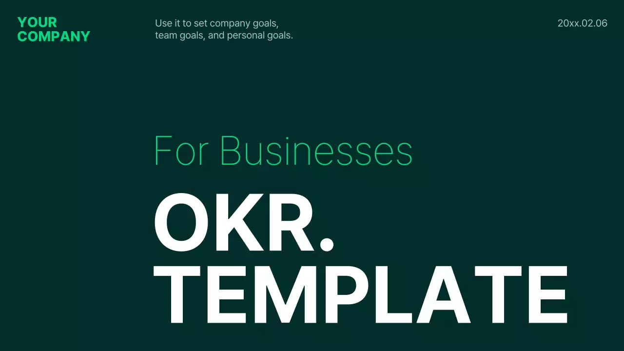 그린 모던 비즈니스 템플릿 프레젠테이션