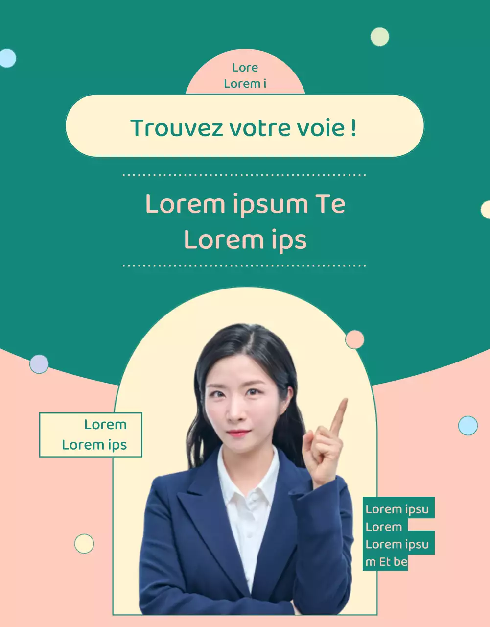 Promouvoir un salon de l'emploi rose et vert pour les jeunes