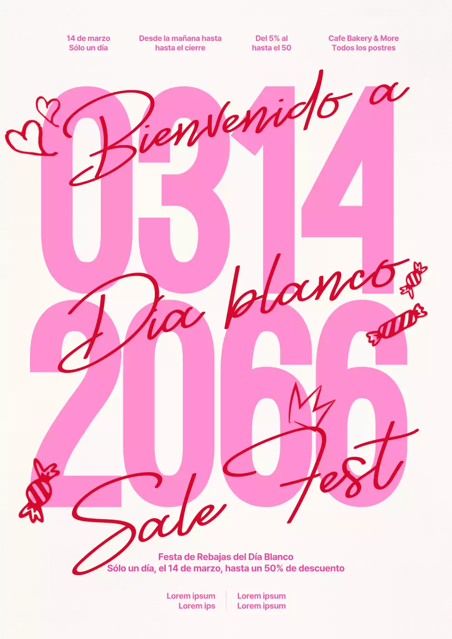 Folleto del acto del Día Blanco en rosa