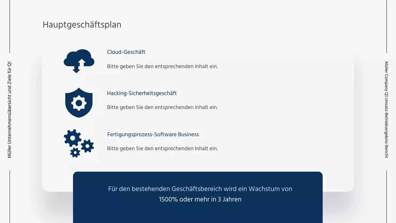 Moderne Geschäftsberichte in Grau und Blau