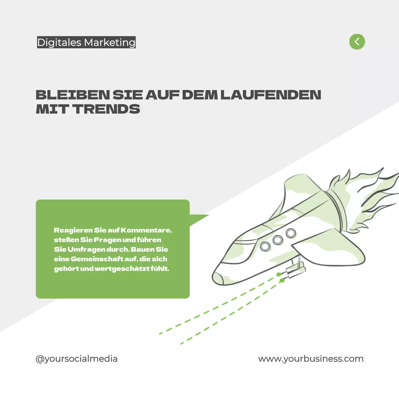Grau und Grün Modernes digitales Marketing Leitfaden Tipps Leitfaden