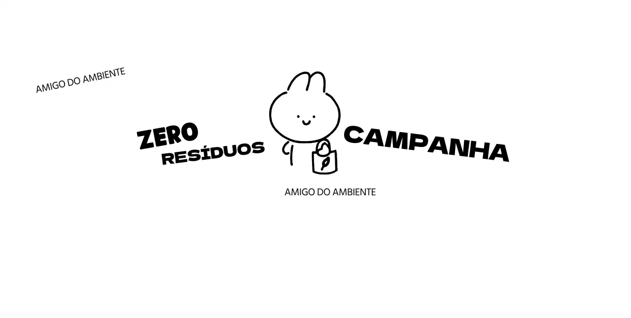 Campanha "Zero Desperdício" com ilustrações de coelhinhos muito giros desenhados à mão