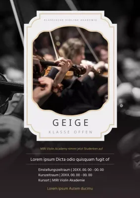 Klassische Geigenschüler in Schwarz und Elfenbein werden gesucht