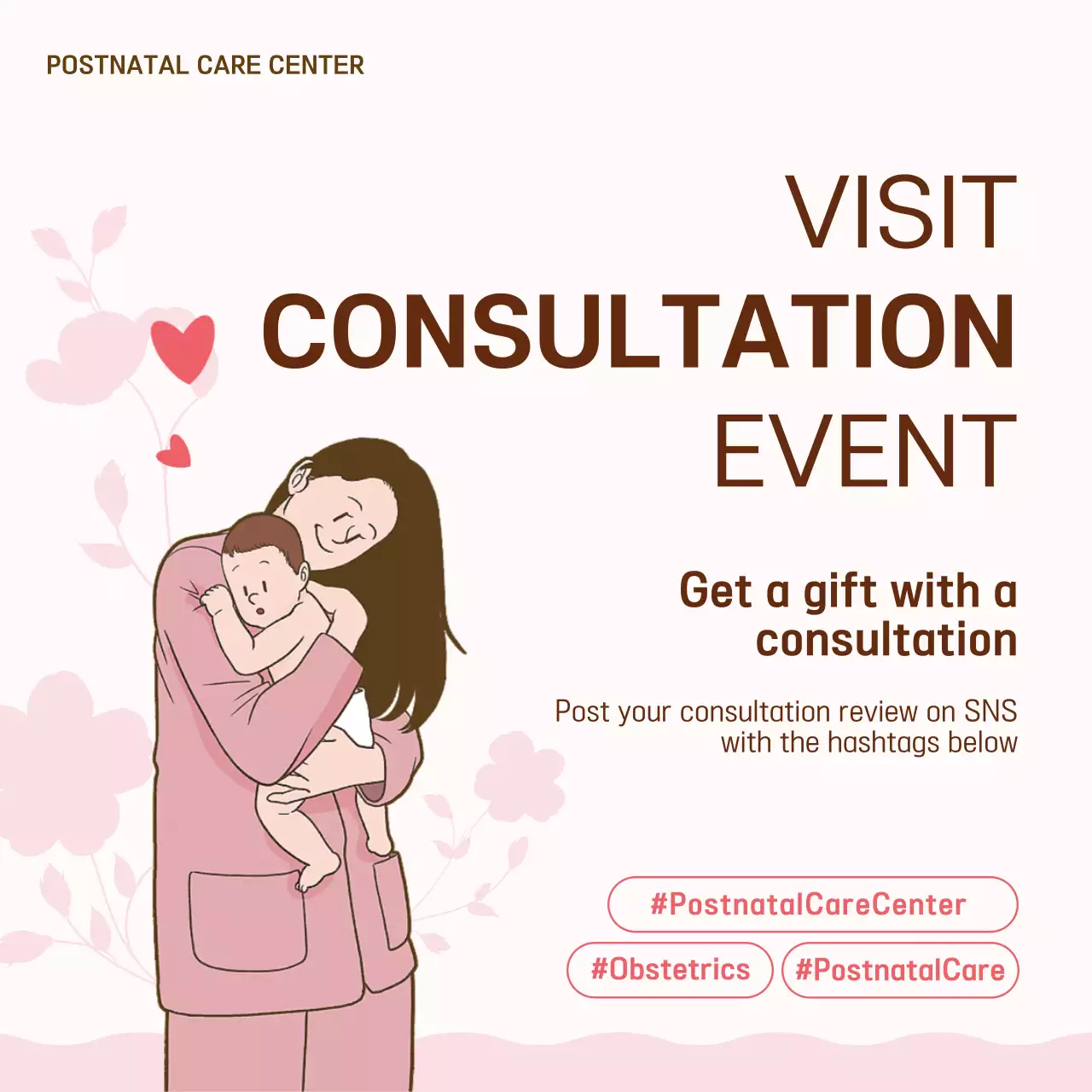 Pink Minimal Consultation Event Social Media Post