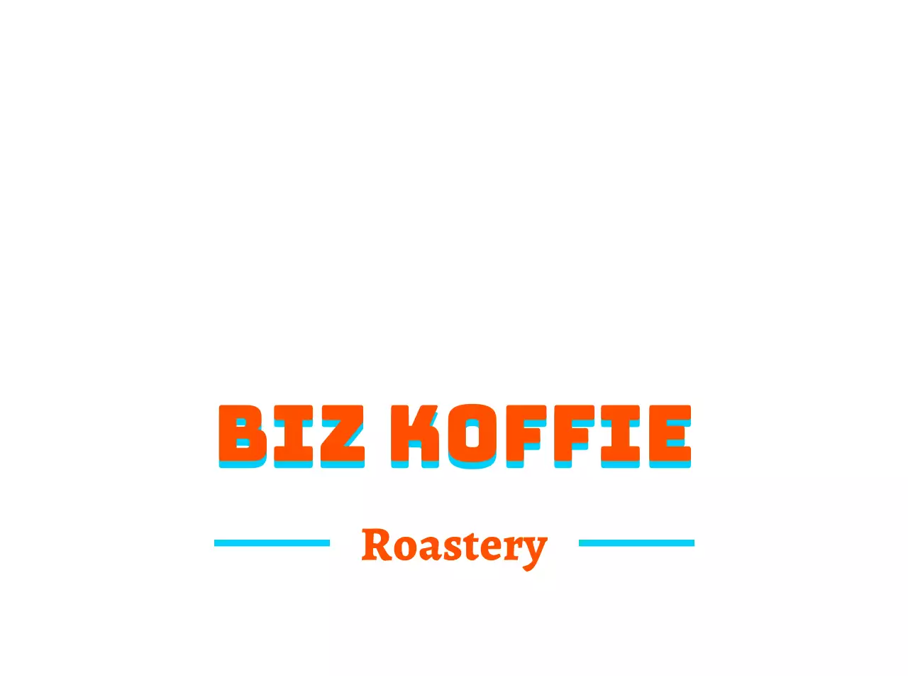 Rood blauwe tekst café logo controle