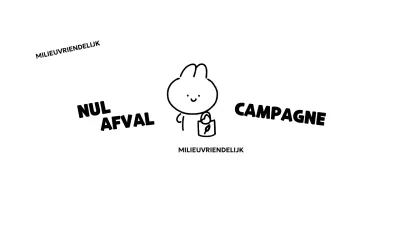 Zero Waste-campagne met schattige handgetekende konijnenillustraties