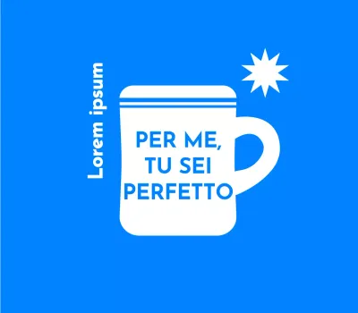 Cartoleria di design con l'illustrazione di una tazza