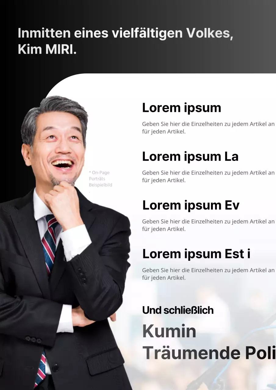 Einfaches Wahlplakat in Schwarz und Weiß