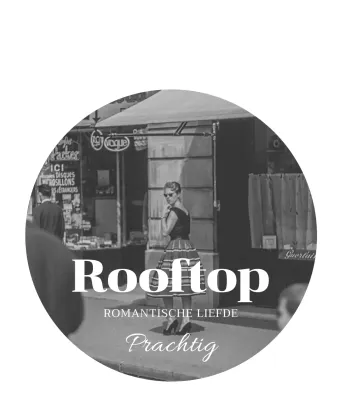 Op vintage geïnspireerde caféartikelen met zwart-witfoto's en belettering voor een sentimenteel tintje