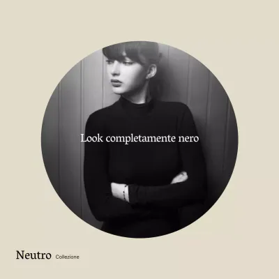 Campagna della collezione di moda minimal beige e nera