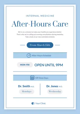 Blue Modern Healthcare Announcement