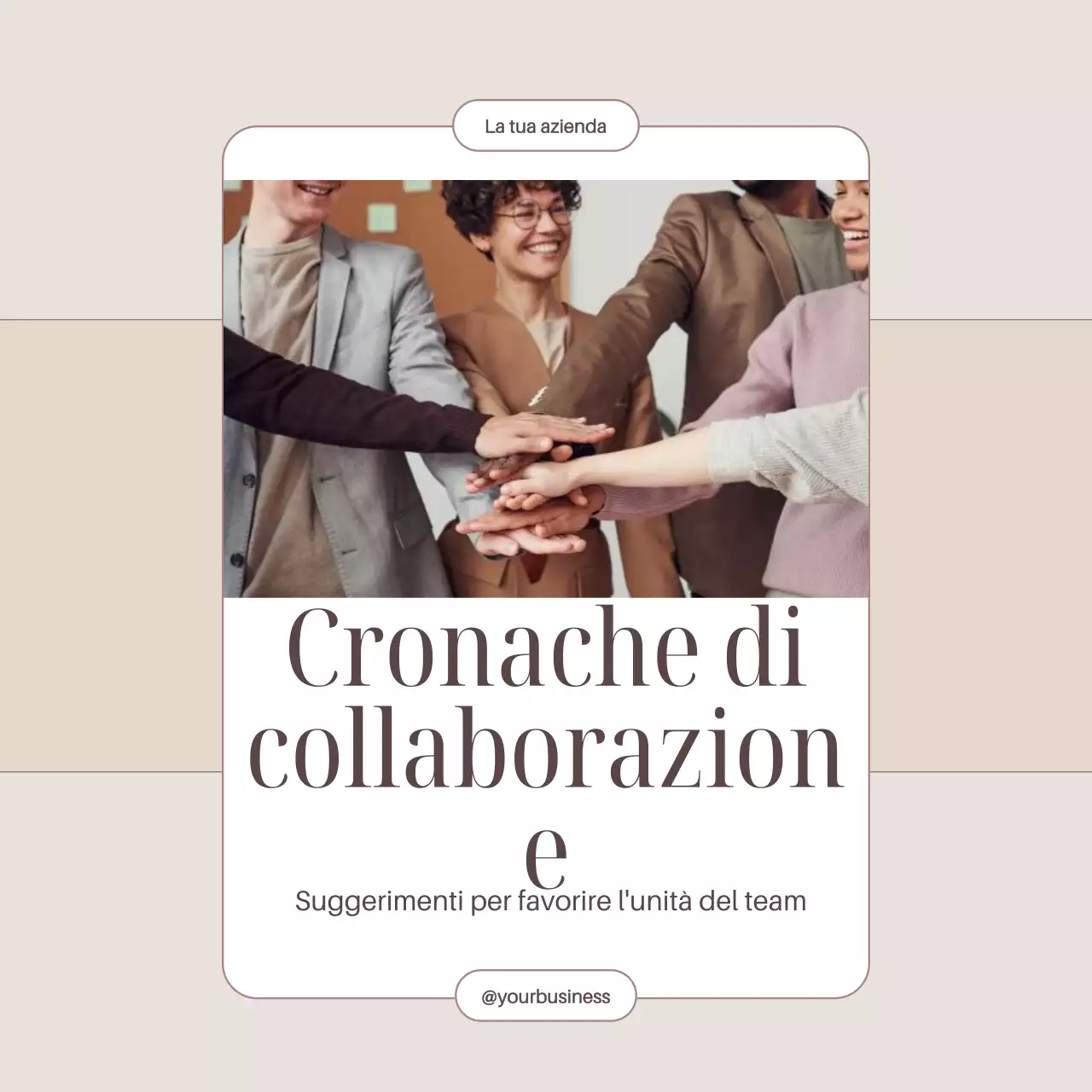 Guida al team building in ufficio minimalista in beige e marrone