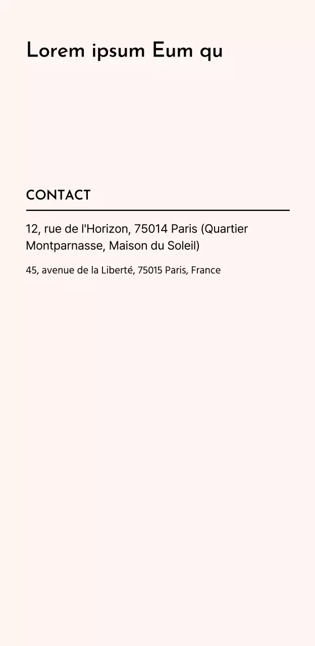 Concept d'hôtel calme avec typographie uniquement