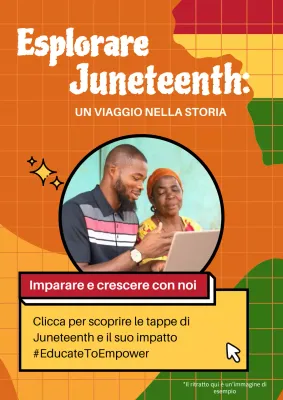 Campagna del diciottesimo evento in geometrie arancioni e verdi