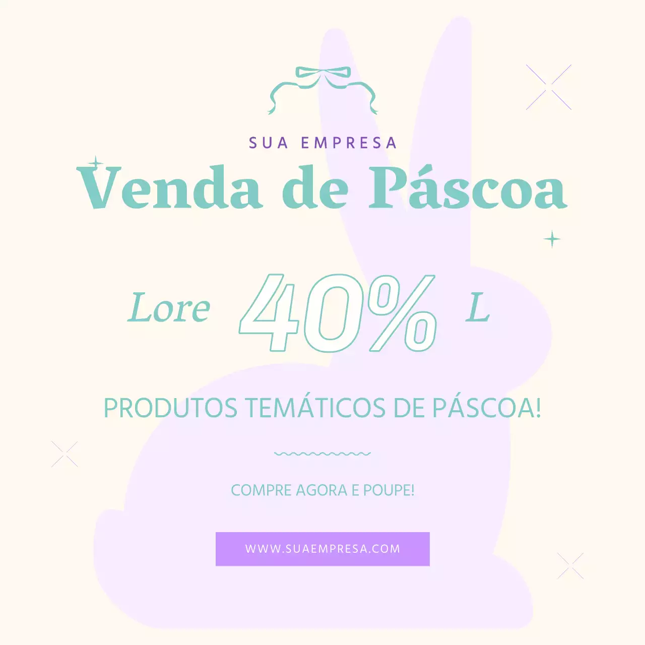 Promoção de Páscoa Bege Minimal