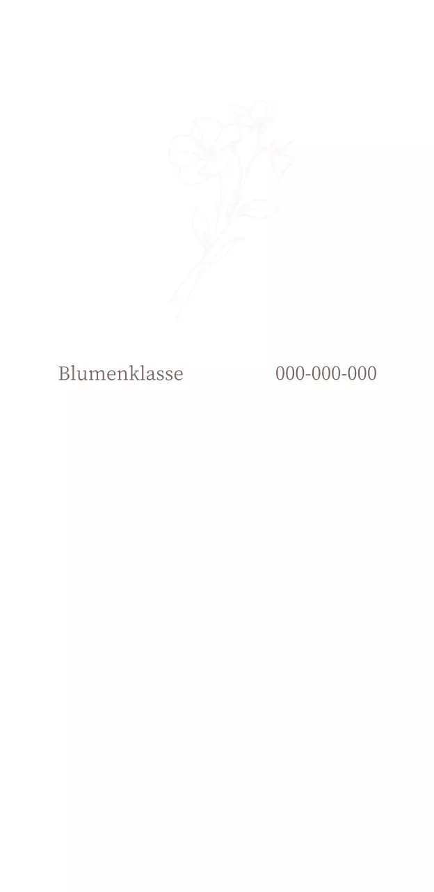 Vintage-inspirierte Blumenklasse mit beigem Rand und kursiver Serifenschrift