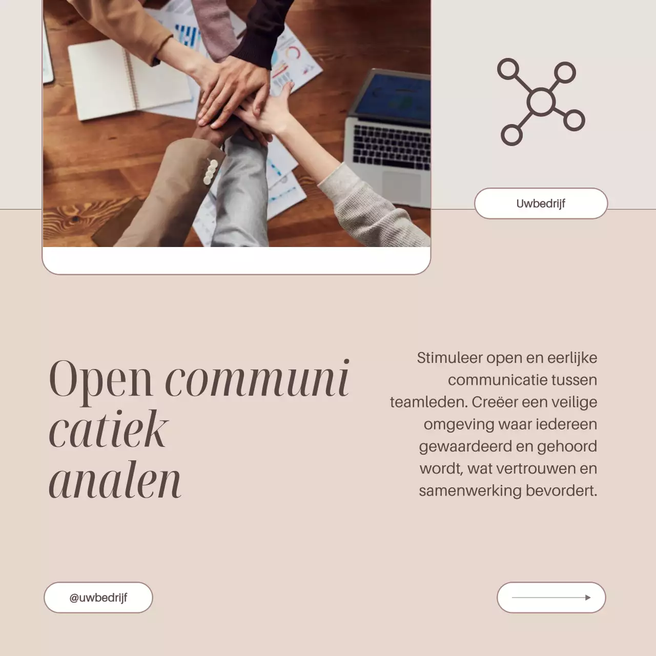 Beige en bruin Minimal Office Team Building Gids