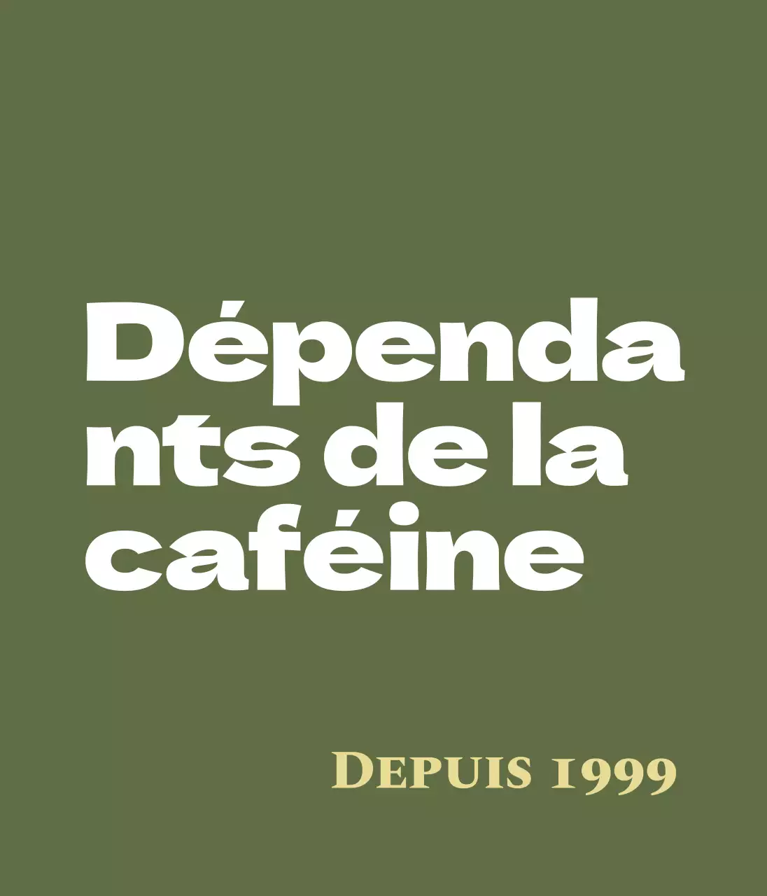 Marchandises pour cafés avec un concept de lettrage
