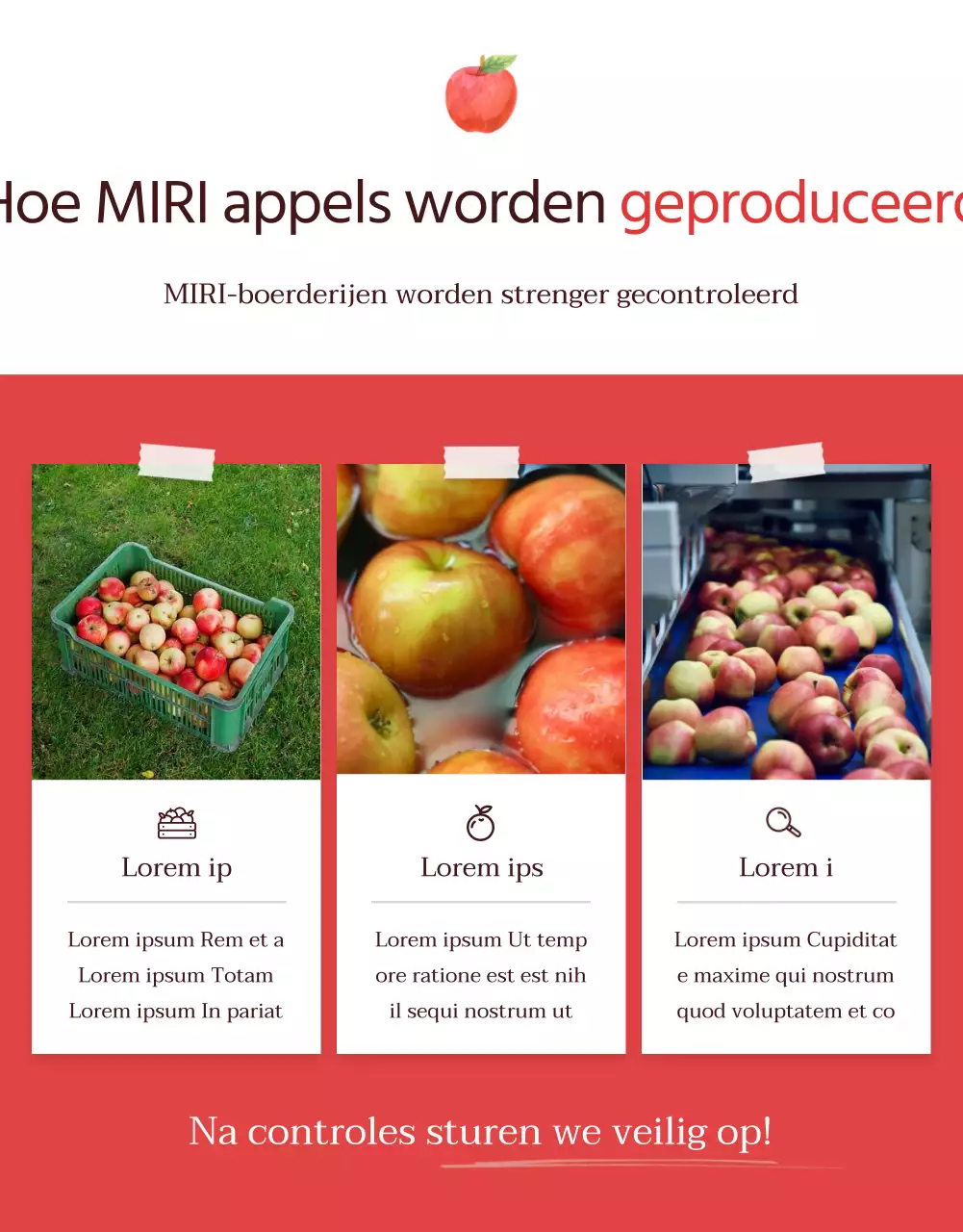 De verkoop van rode en grijze natuurconceptappels bevorderen