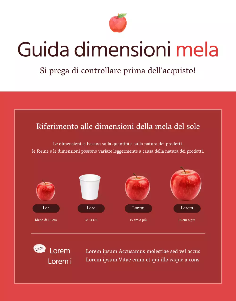 Promuovere la vendita di mele di concetto naturali rosse e grigie