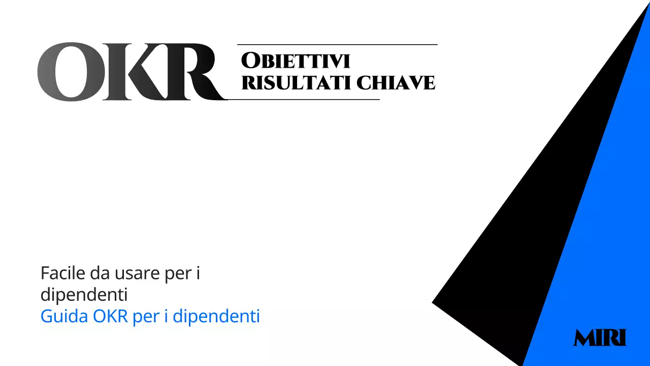 Una guida per scrivere moderni OKR in blu