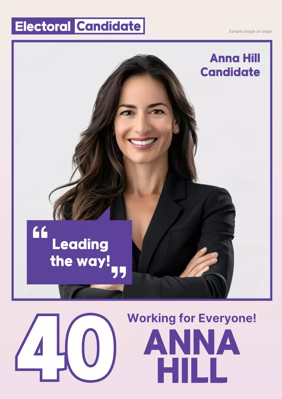 Purple Professional Election Promotion Poster