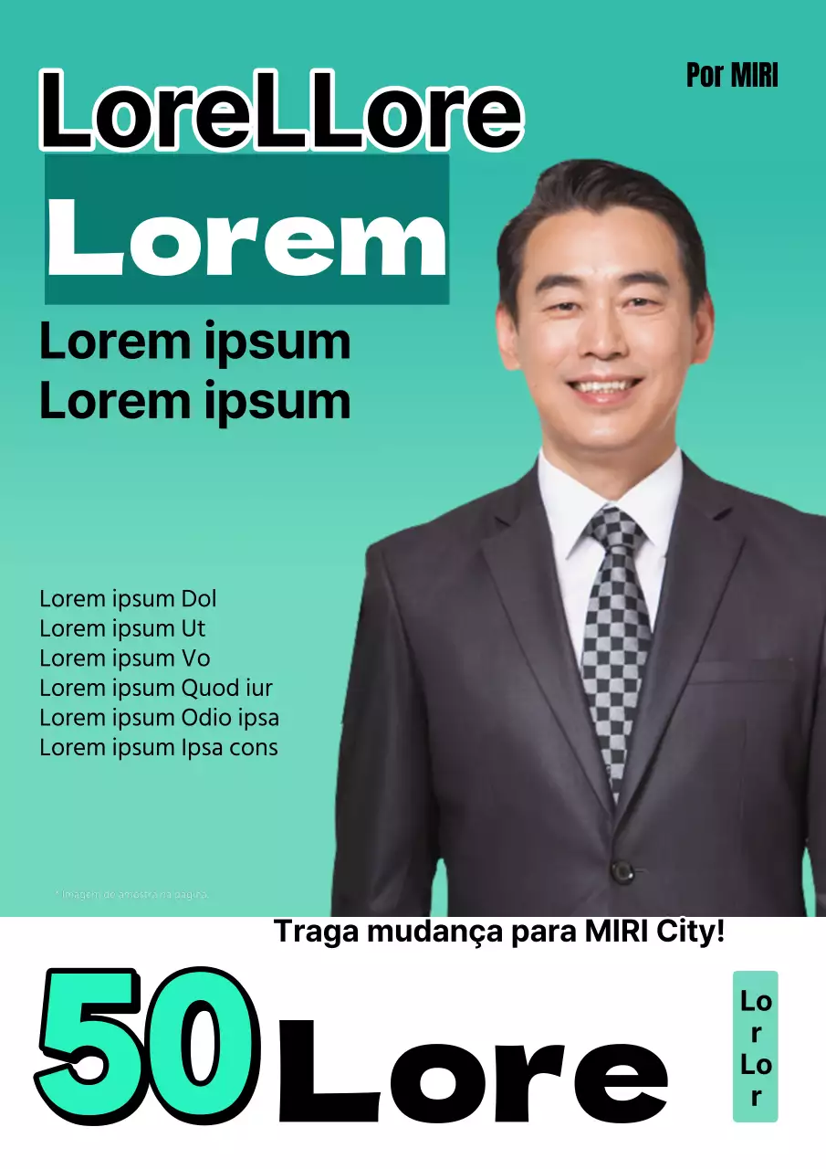 Promover as eleições com toques de branco e verde