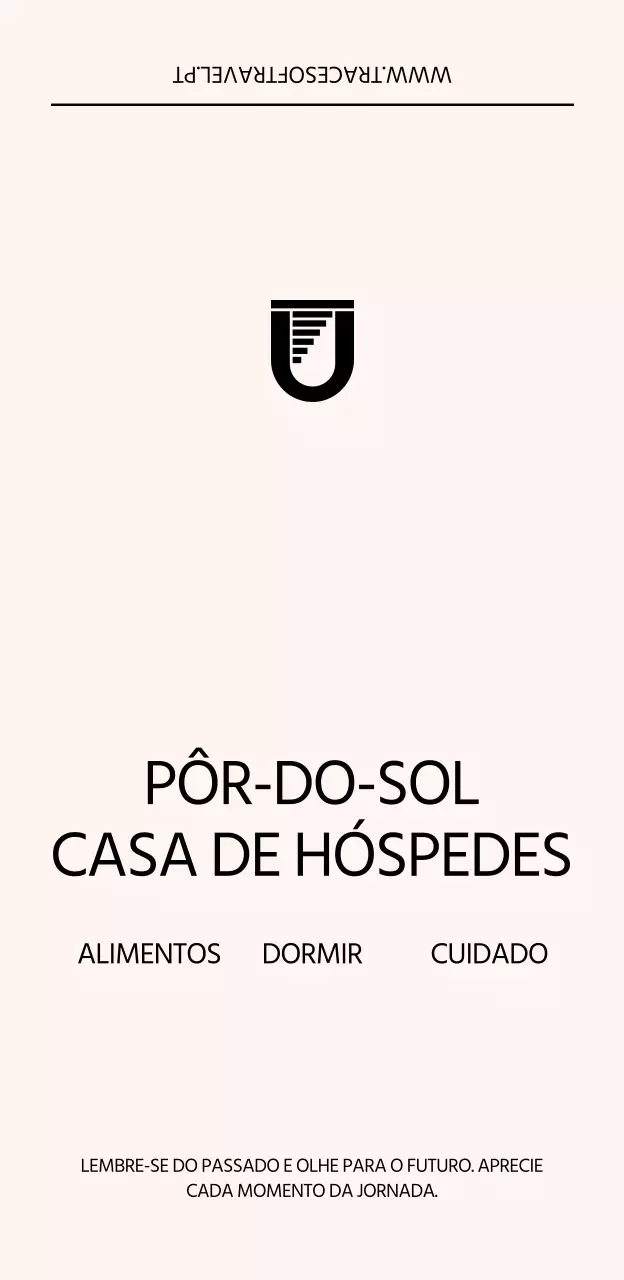 Design de conceito de hotel calmo apenas com tipografia