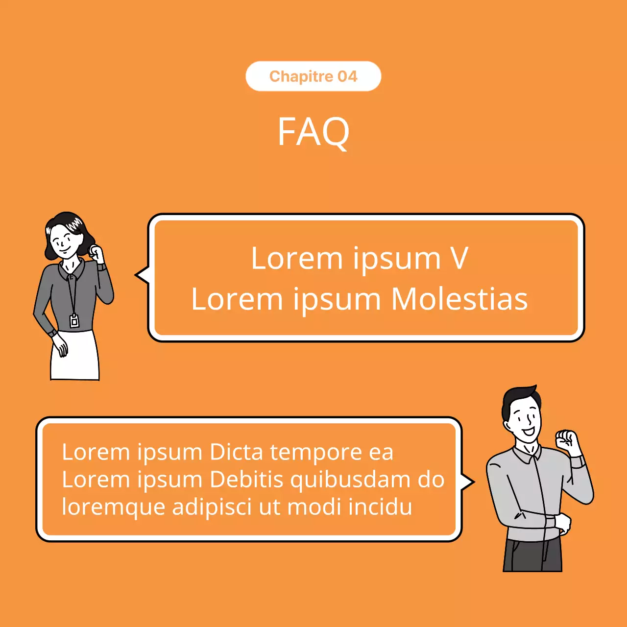 Promouvoir les annonces orange et grises du service clientèle