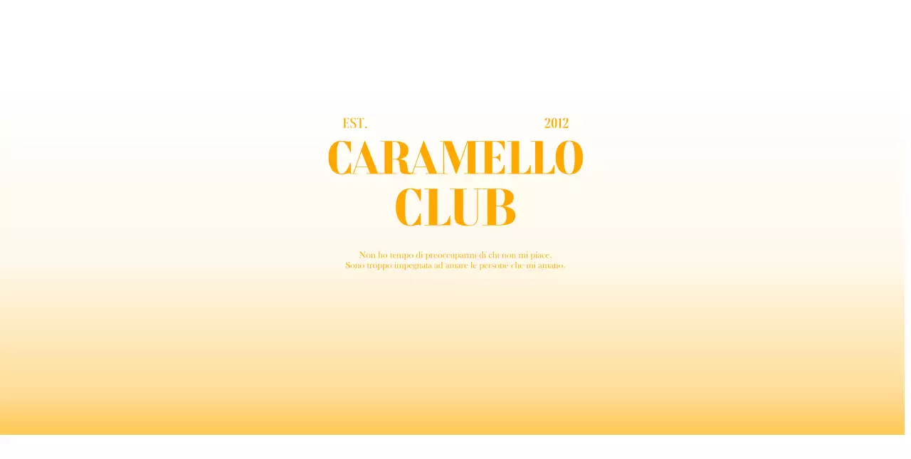 Un design di grande impatto con sfumature e posizionamento tipografico di buon gusto