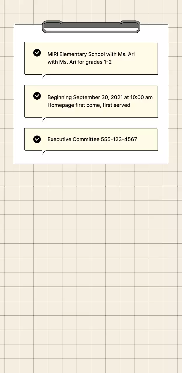Designing an admissions information session with a memo board concept