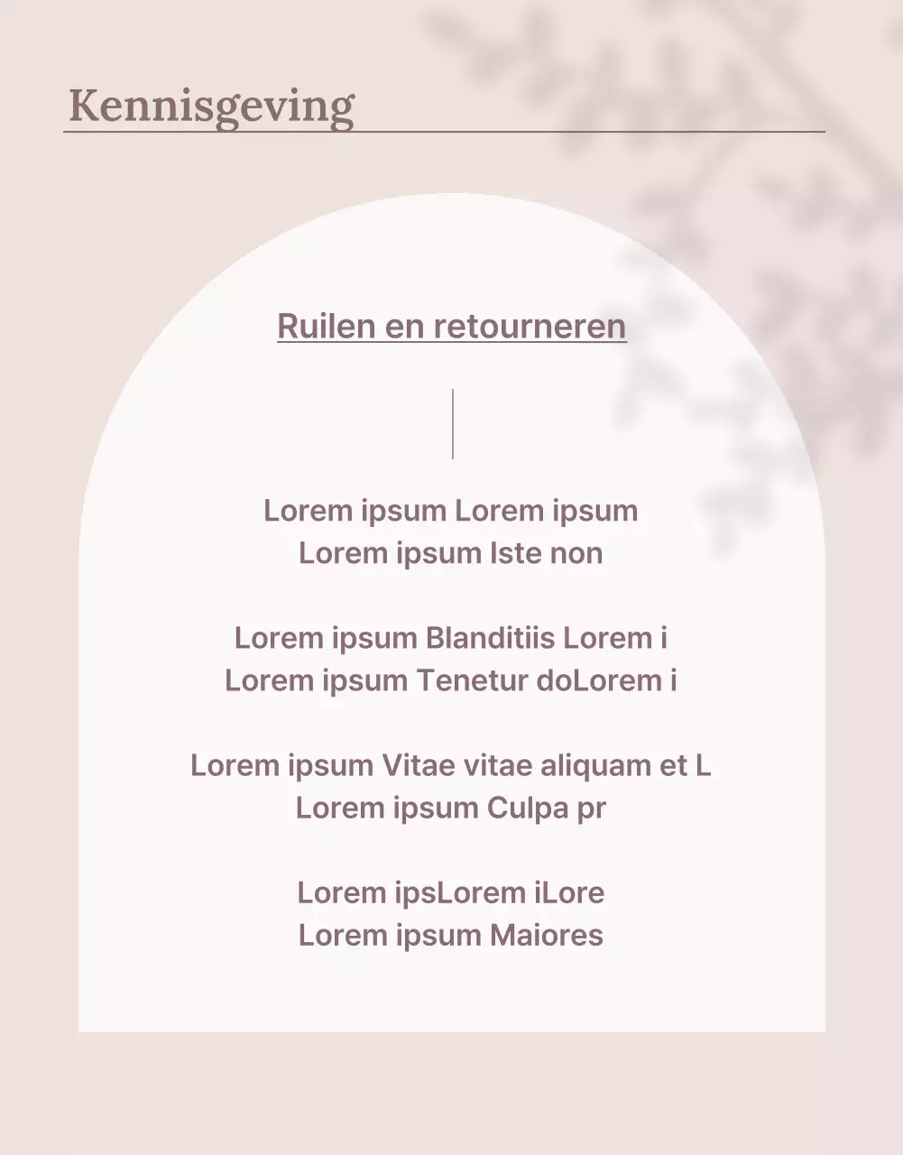 Een beige advertentie voor een luxe modewinkelcentrum