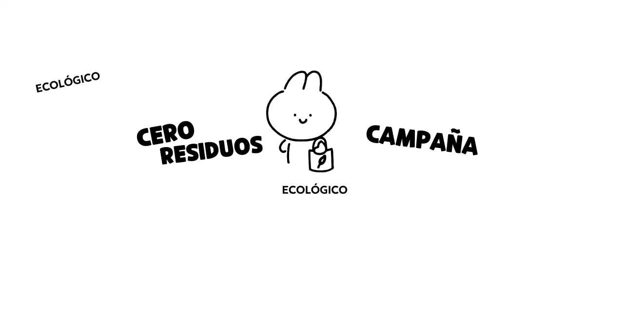 Campaña "Residuo cero" con simpáticas ilustraciones de conejitos dibujados a mano